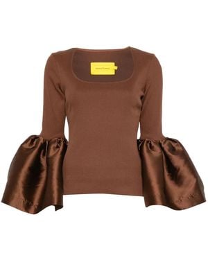 Marques'Almeida Mikado Blouse - Brown