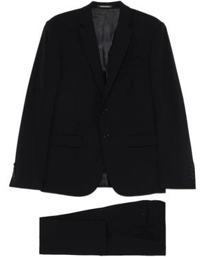 Emporio Armani Wool Single-Breasted Suit - Black