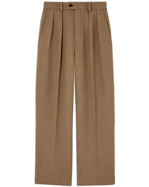 Loro Piana Rodger Pleated Wool Trousers - Natural