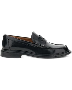 Givenchy Brushed-Leather Loafers - Black