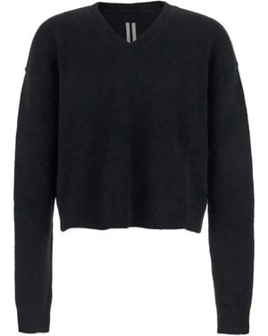 Rick Owens Vネック セーター - ブラック