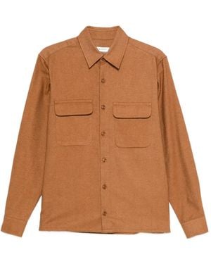 Sandro T-Shirt Met Dubbele Zak - Bruin