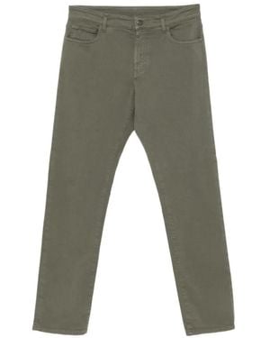 Canali Straight-Leg Five-Pocket Jeans - Gray