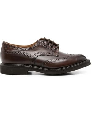 Tricker's Brogue Leather Derby Shoes - Brown