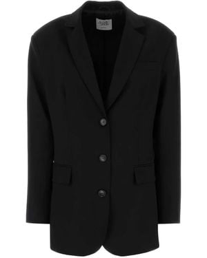 LE SULLY STUDIO Single-Breasted Wool-Blend Blazer - Black