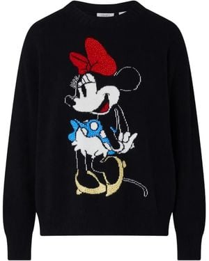 Liu Jo Mrs Mouse Wool Jacquard Sweater - Blue