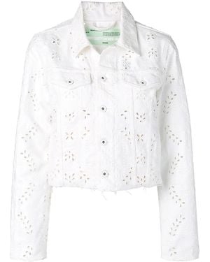 Off-White c/o Virgil Abloh Broderie Anglaise Denim Jacket - White