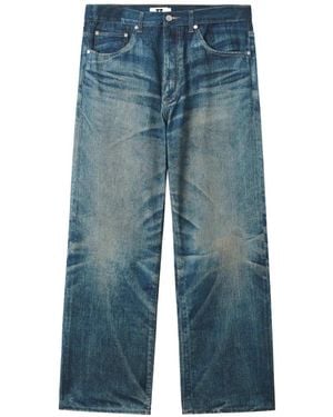 Izzue Faded Straight-Leg Jeans - Blue