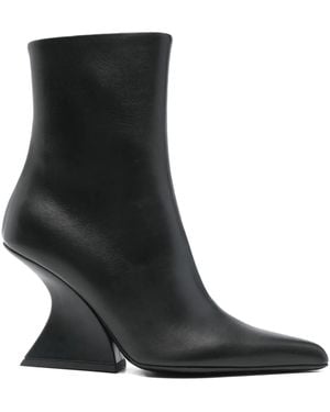 Mugler 100Mm Pointed-Toe Sculpted-Heel Boots - Black