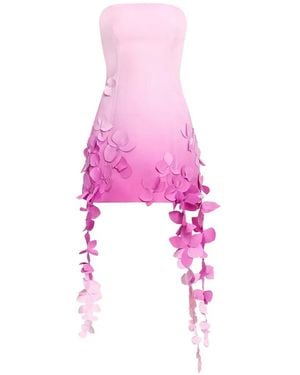 Acler Sandia Floral-Appliqué Mini Dress - Pink