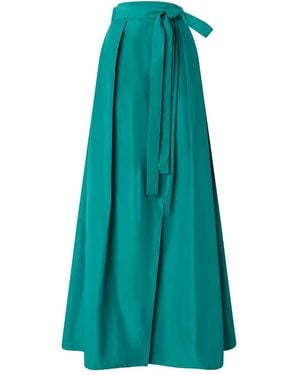 Pinko Tie-Waist Pleated Maxi Skirt - Blue