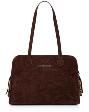 Love Moschino Logo-Lettering Tote Bag - Brown
