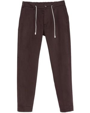 Eleventy Drawstring-Fastening Pleated Trousers - Purple