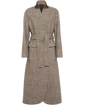 Brunello Cucinelli Belted Coat - Brown