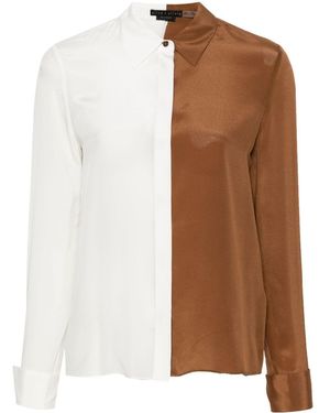 Alice + Olivia Chemise À Design Colour Block - Marron