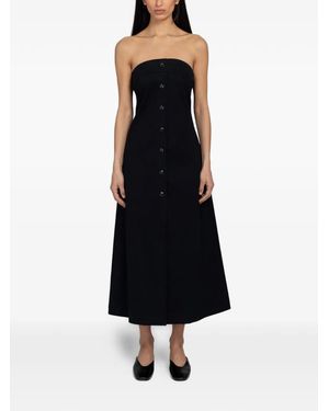Samsøe & Samsøe Sahya Strapless Button-Front Dress - Black