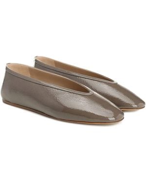 Le Monde Beryl Leather Ballet Flats - Brown