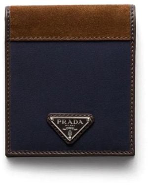 Prada Portemonnaie Mit Triangel-Logo - Weiß