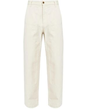 Versace Logo-Patch Pants - Natural