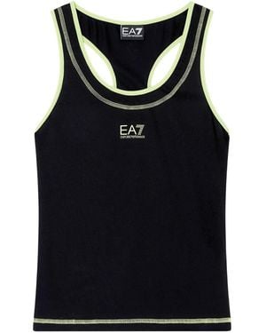 EA7 Racer-Back Tank Top - Black