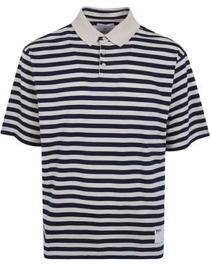Woc Striped-Pattern Polo Shirt - Blue