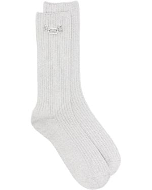 Maje Lurex Socks - White