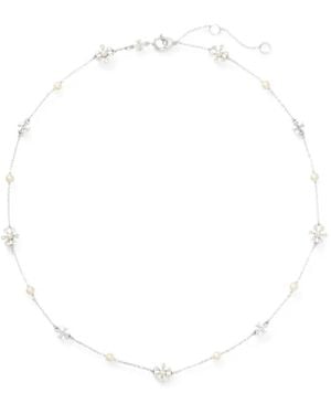 Tory Burch Flower-Pendant Necklace - White