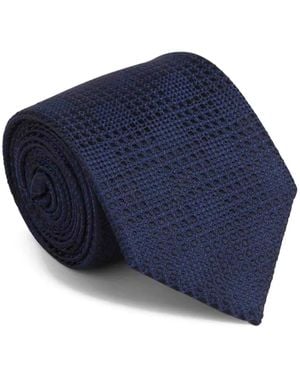Brioni Textured Silk Tie - Blue