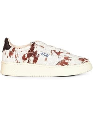 Autry Animal-Print Trainers - Natural