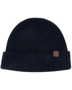 Eleventy Ribbed-Knit Beanie - Blue