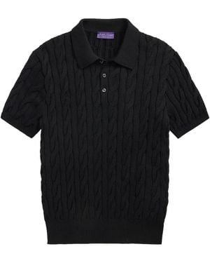 Ralph Lauren Jersey tipo polo de punto de ochos - Negro