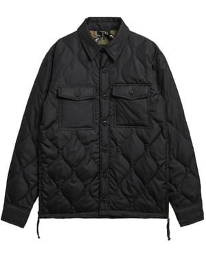 Taion Quilted Ripstop Shirt - Black