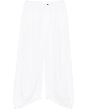 European Culture Drawstring Trousers - White