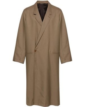 Lemaire Asymmetrischer Twill-Midimantel - Natur