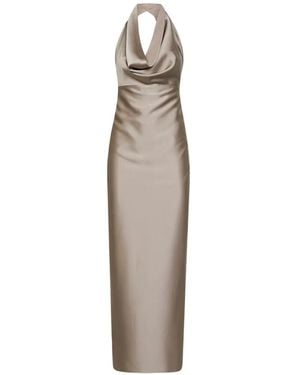 Blanca Vita Robe À Dos-Nu - White