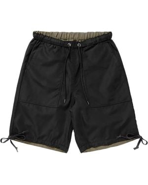Taion Drawstring-Waist Pocketed Shorts - Black