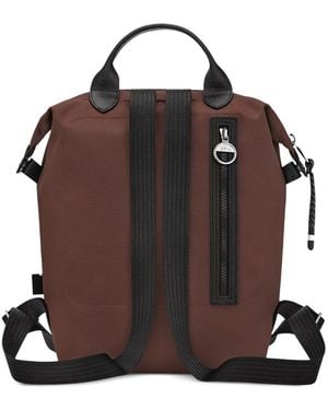 Longchamp Large Le Pliage Energy Logo-Tape Backpack - Brown