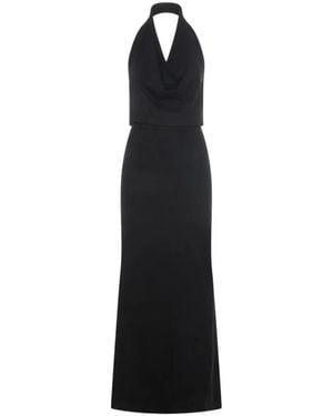 AYA MUSE Robe Mi-Longue À Dos Nu - Black