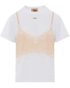 Aniye By Lila Lace-Detail T-Shirt - White