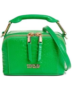 Essentiel Antwerp クロコパターン ハンドバッグ - グリーン