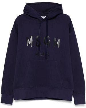 MSGM ロゴ パーカー - ブルー