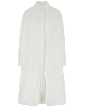 Jil Sander Poplin Shirt Midi Dress - White