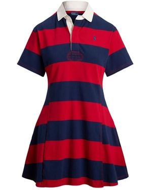 Polo Ralph Lauren Abito Corto A Righe - Rosso