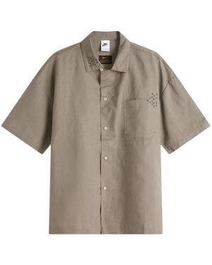 Nike Embroidery Short-Sleeve Shirt - Gray