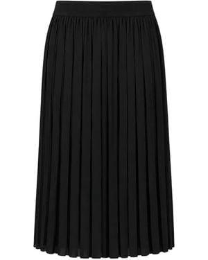 Jucca Pleated Midi Skirt - Black