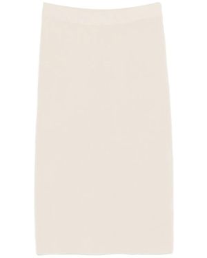 Marc O' Polo Knitted Midi Skirt - Natural