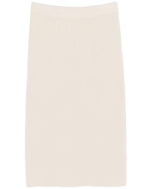 Marc O' Polo Knitted Midi Skirt - Natural