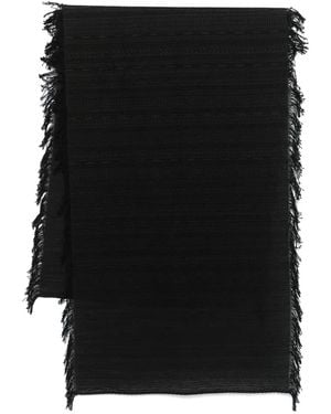 Max Mara Patterned-Jacquard Scarf - Black