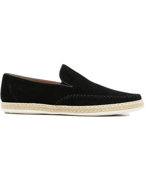 SERGIO MORETTI FIRENZE Suede Penny Loafers - Black