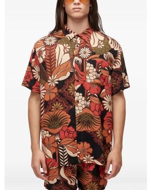 Osklen Floral-Pattern Short-Sleeve Shirt - Red